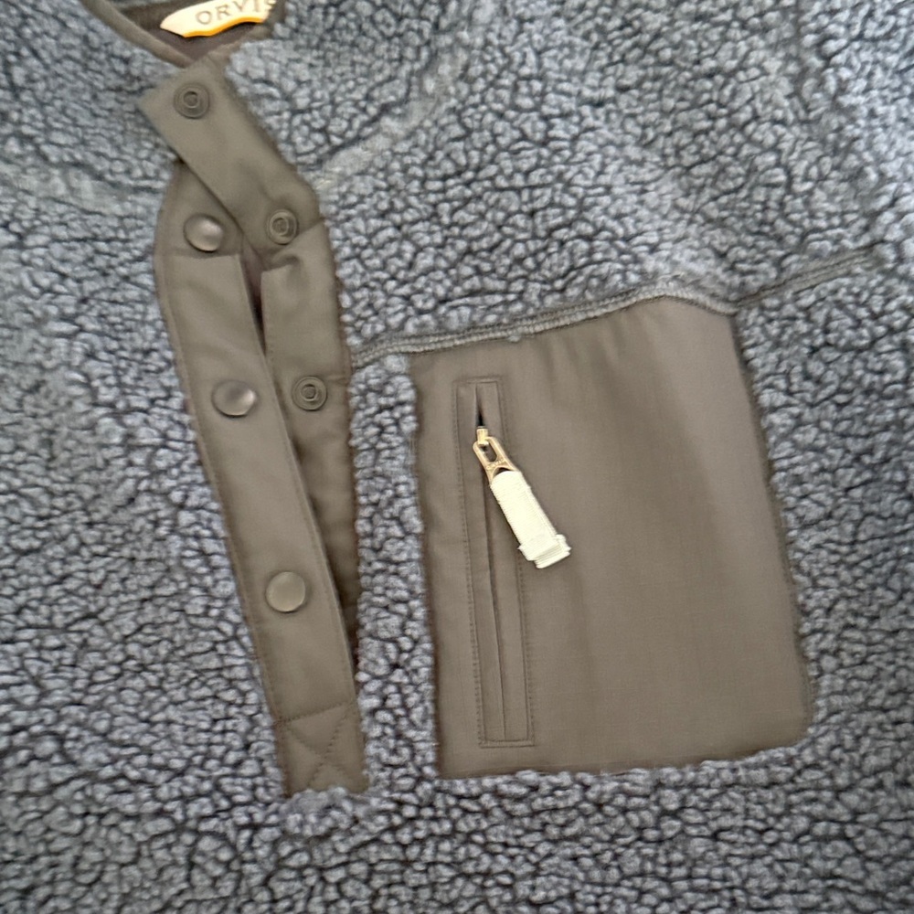 Orvis Cozy Blue Sherpa Pullover - Picture 2 of 6